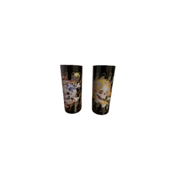 Ed Hardy Vintage Skull Motif Highball Glasses (2 Pcs.) - Picture 1 of 9